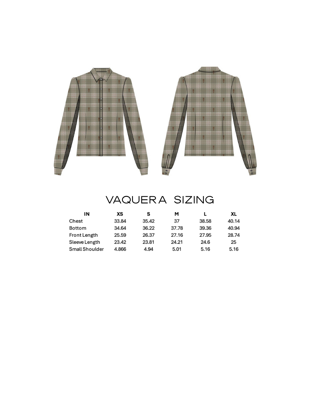 Vaquera Sunshirt - Chestnut Plaid