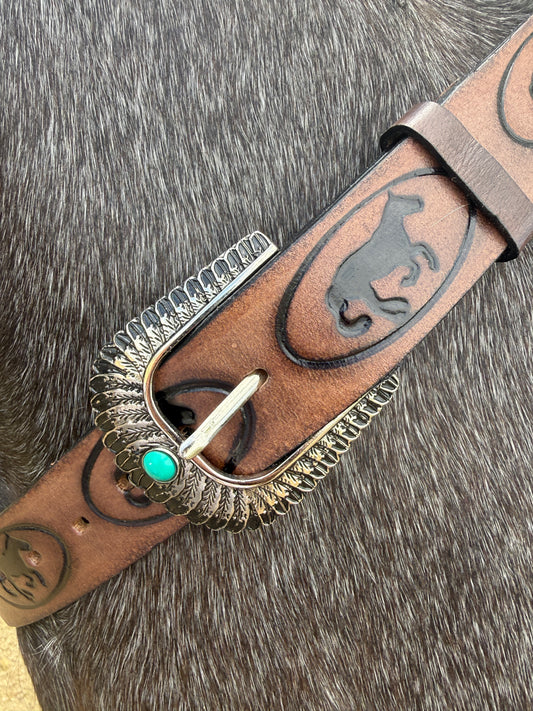 CONCHO COWPONY - COWGIRL PREP LEATHER BELT