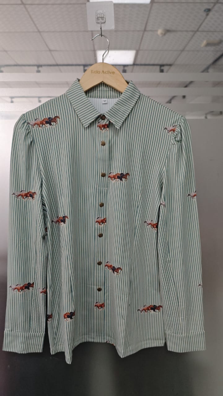 Vaquera Sunshirt - Pinstripe Herd